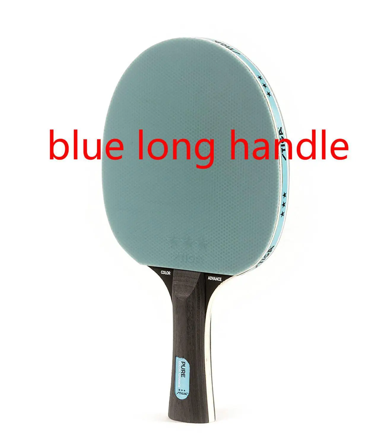 Stiga чистый цвет настольный теннис ракетки двойной прыщи в резиновой пинг ракетки для понга - Цвет: blue long handle