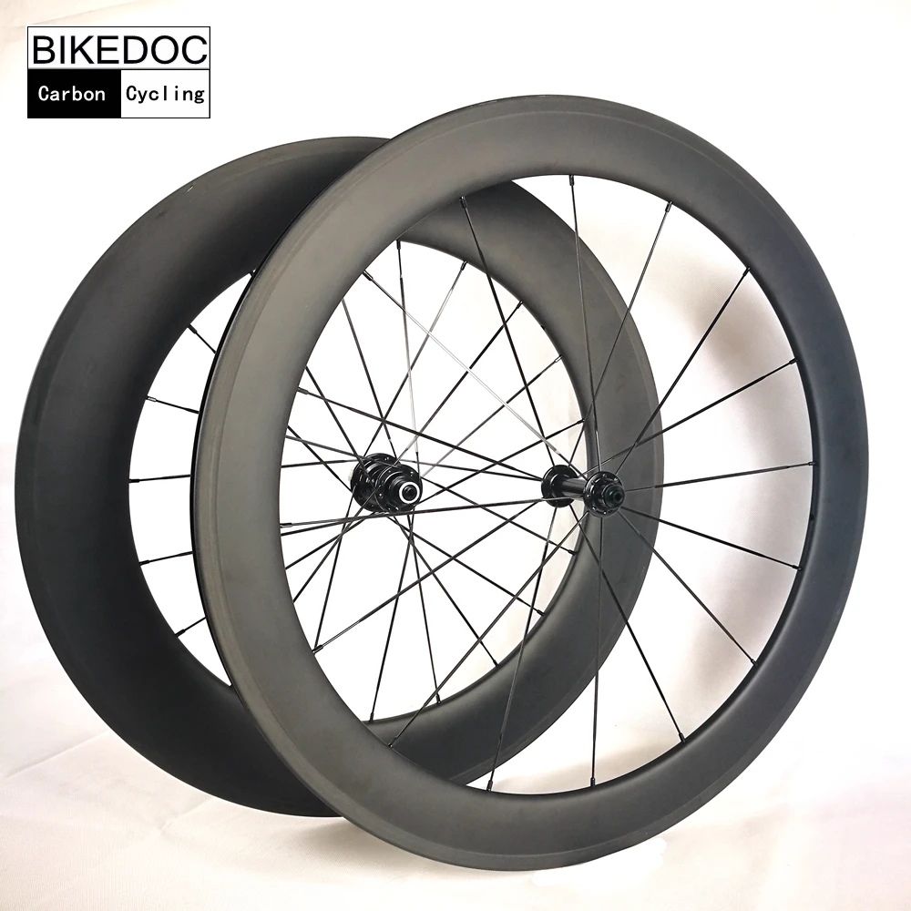 Sale BIKEDOC Bicycle Wheel 700c Road Bike Carbon Wheels With Different Rim Depth Ruedas Carbono Carretera Clincher 0