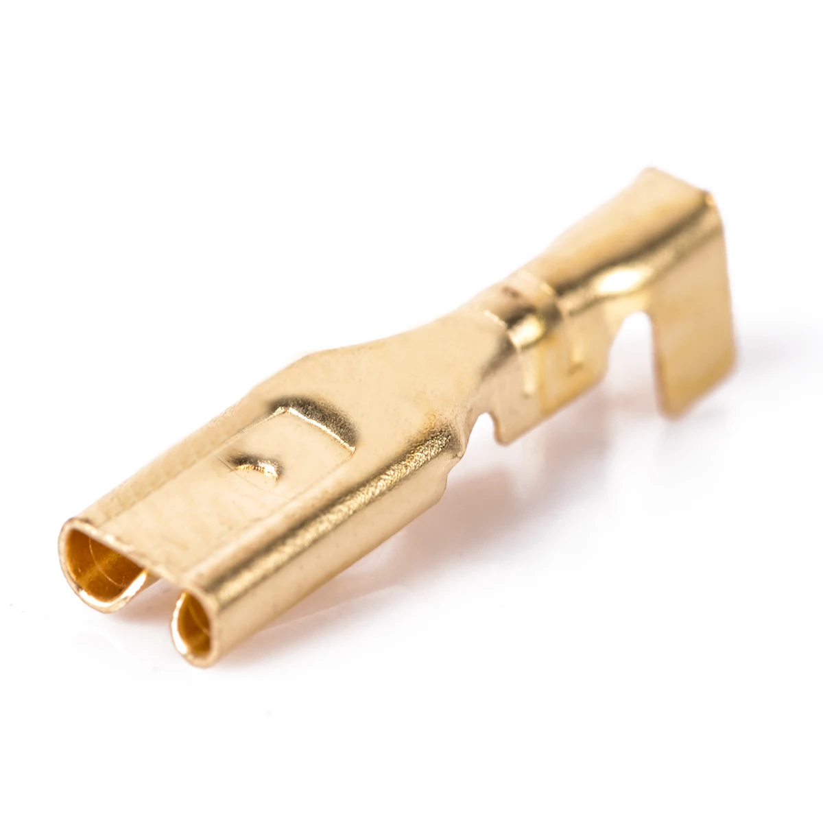 100pcs 2.8mm Brass Crimp Terminal Female Spade Connectors Copper Crimp Terminals with Insulating Sleeve