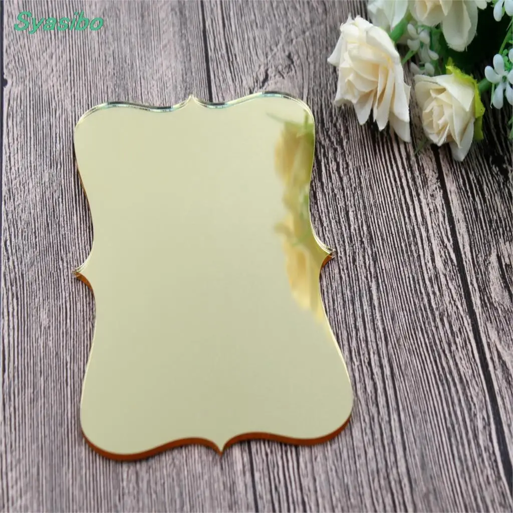  152mm Wedding Invitations Gold Mirror Save the Date Birthday Party Invitation Laser Cut Eco-Friendl - 33048091728