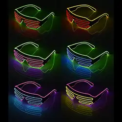 Новые EL Флэш-очки светящиеся вечерние освещение светящиеся DJ яркие очки Классические дневной бар вечерние атмосфера реквизит
