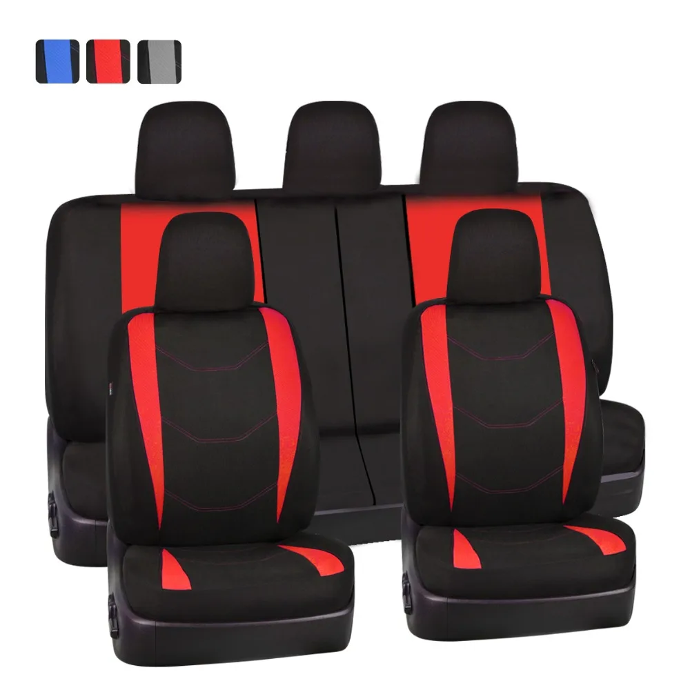 Car seat cover mesh fabric red gray blue universal automotive car