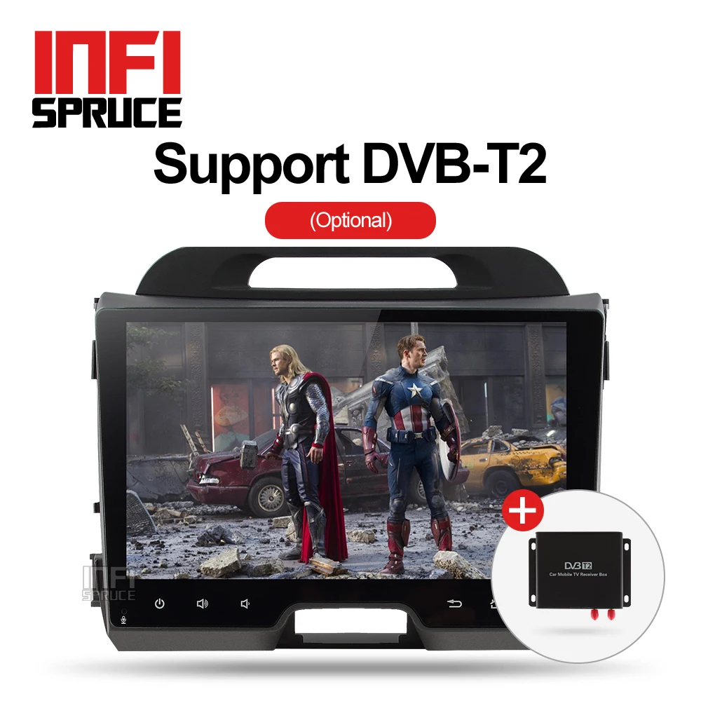Clearance Android 9.0 car dvd for KIA sportage 2007-2010 2011 2012 2013 2014 2015 with car radio stereo multimedia player 2 din navigation 4