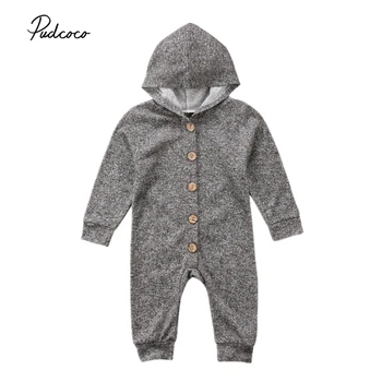 

Newborn Baby Clothing Boy Girl Long Sleeve Romper Hooded Tops Jumpsuit Infant Clothes Outfits 0-24M