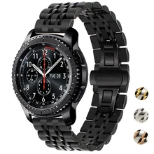 20 мм 22 мм ремешок для часов из нержавеющей стали для samsung Galaxy Watch gear S3 S2 Classic Amazift HUAWEI ремешок для часов