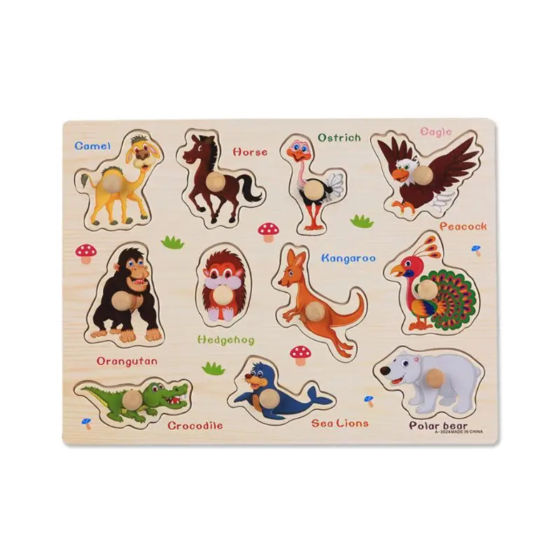 

Premium New Hand Grab For The Early Child Educational Wooden Toys Puzzle Learning Montessori Kids Puzzle Jigsaw Toys Baby Gift