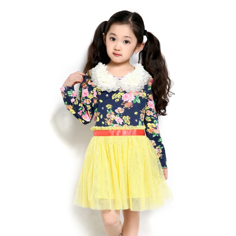 Free Shipping Children'S Clothing 2014 large Female Child One piece