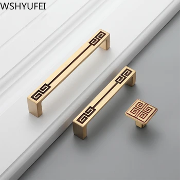 

Modern simple pure copper antique wardrobe cabinet door handle copper classical pull ring solid wood furniture drawer brass