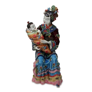 

Antique Lady Ceramic Statue Figure Craft Porcelain Figurine Vintage Home Decor