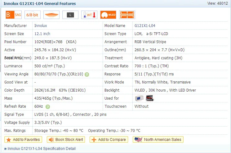  LCD G121X1-L04 LED LCD  ȭ, G121X1-L04 ػ, 1024*768, 12.1 ġ, ǰ