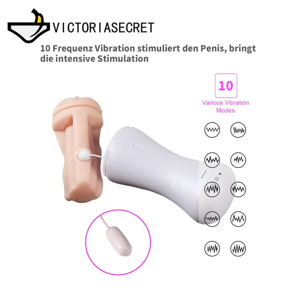 Male masturbator Vaginal Real Pussy Male 10 modes penis Delay Trainer Male Masturbator For Men Big Dildo Penis Erotic Adult Toys