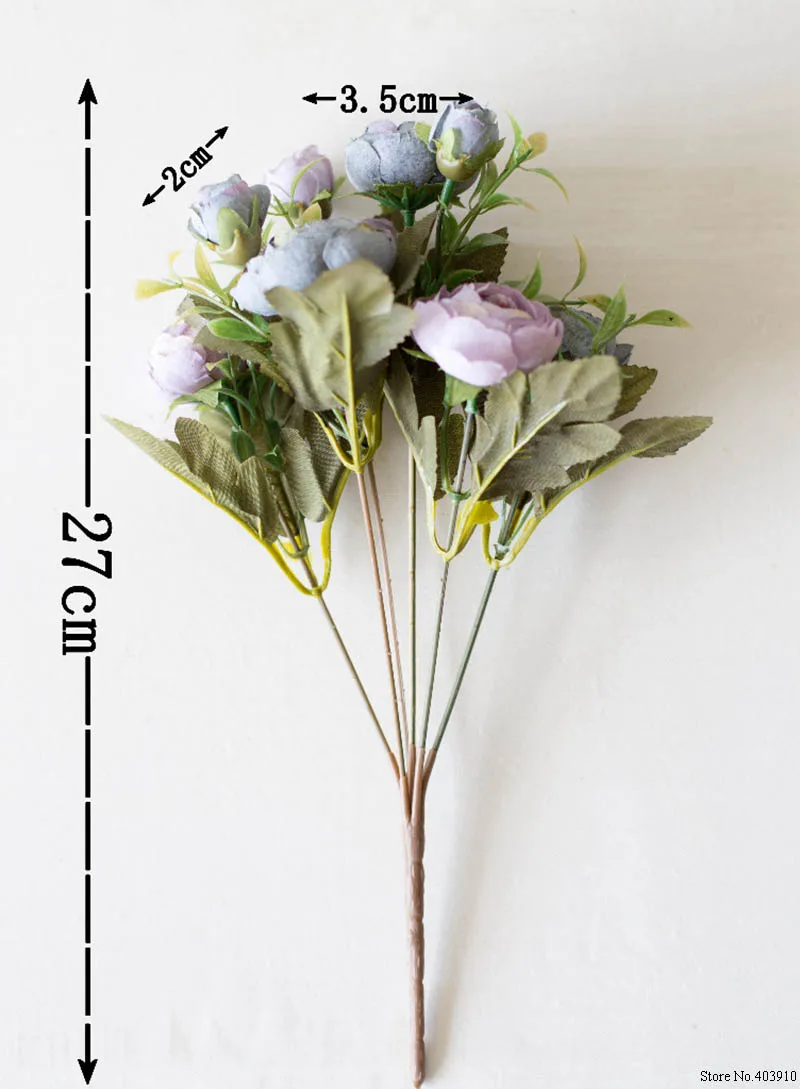 Искусственные растения 6 вилок шелковые Чайные розы Букет невесты для цветов украшение дома искусственные растения искусственные цветы