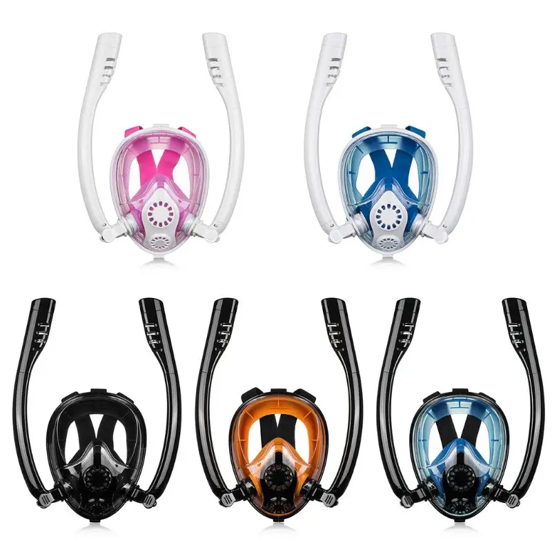 

1 Set Diving Mask Anti Fog Dry Full Face Snorkel Scuba Swimming Underwater Snorkeling Masks For Women Men Adult Kids