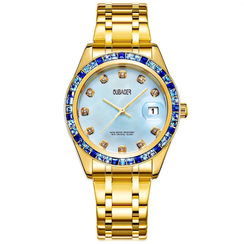 OUBAOER New Famous Watch Women s Rhinestone Quartz Watch Relogio Feminino The Women Wrist Watch Dress