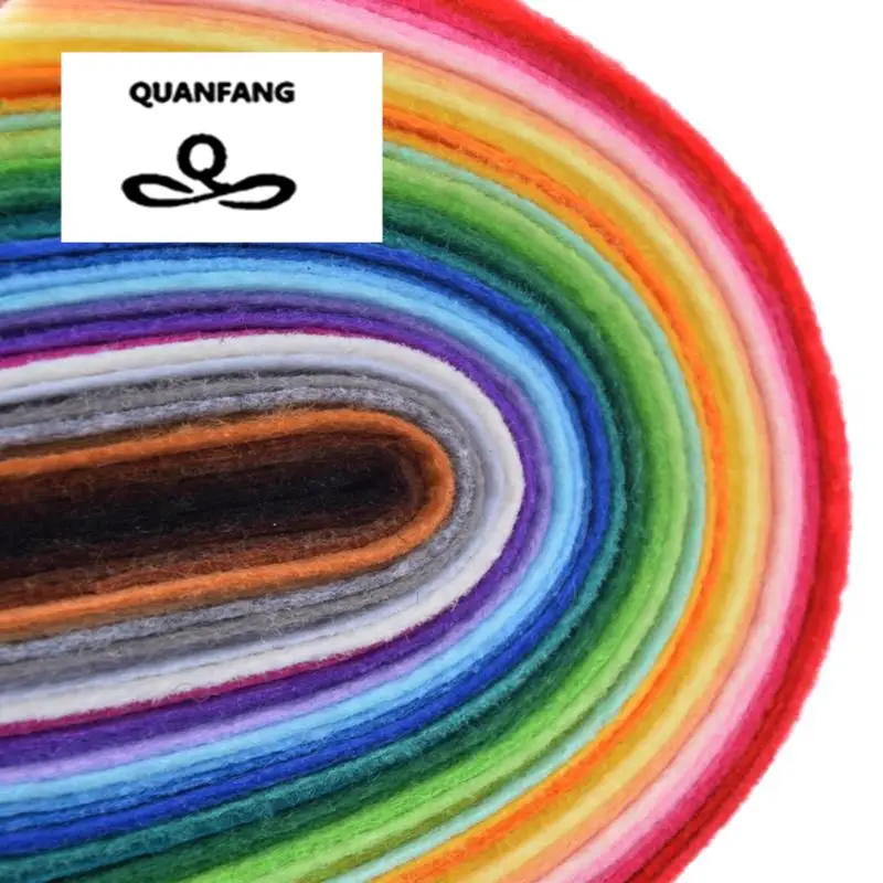 Нетканая ткань QUANFANG толщина 1 мм полиэфирный фетр для украшения дома набор шитья