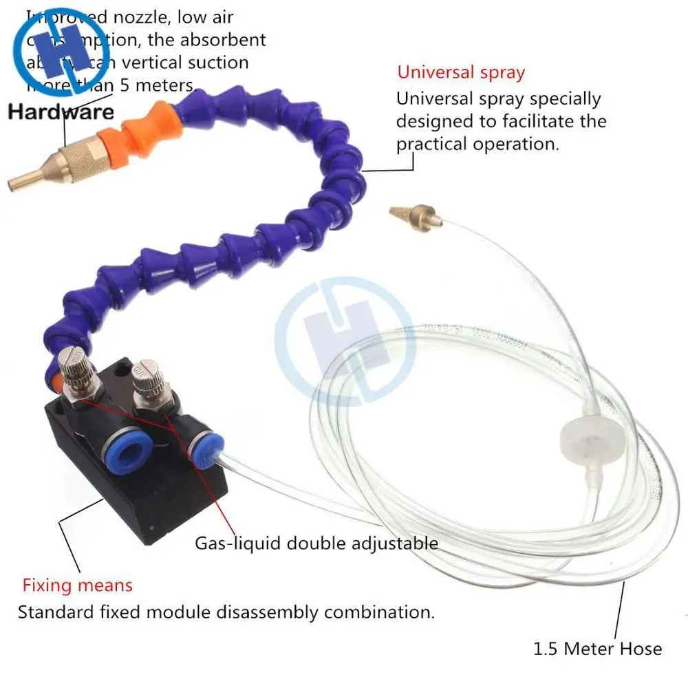 Туман охлаждающая жидкость смазки спрей системы для 8 мм Air Pipe фрезерные станки сверлильный станок для резки металла гравировальный охлаждающий станок