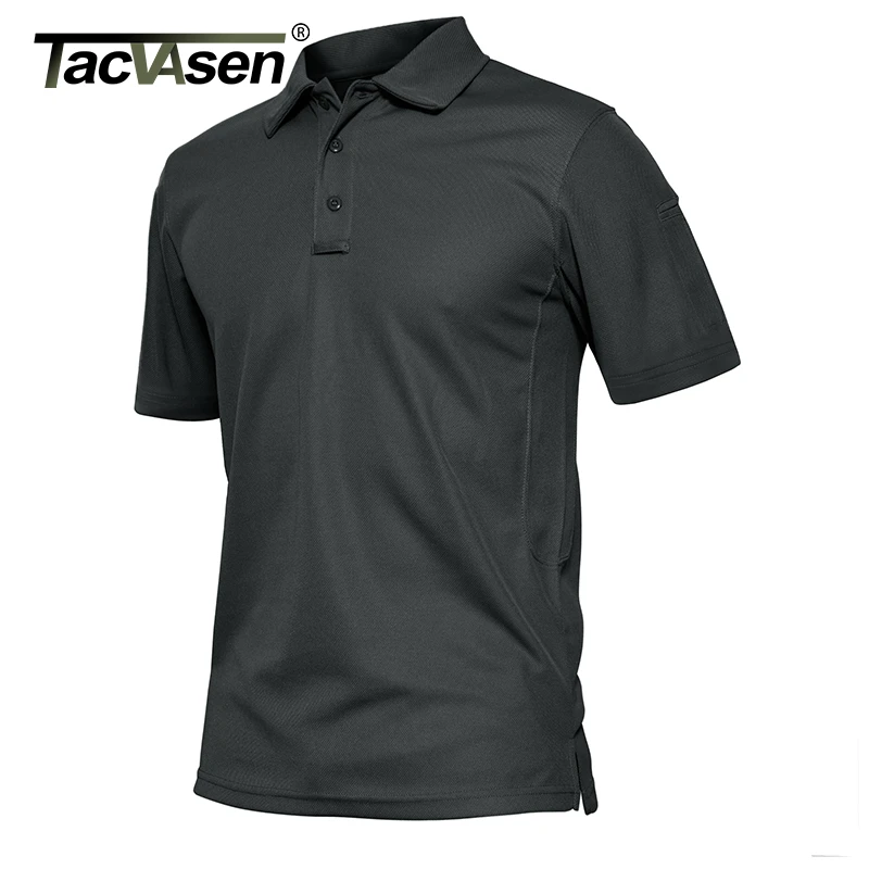 TACVASEN Summer Breathable Polo Tee 