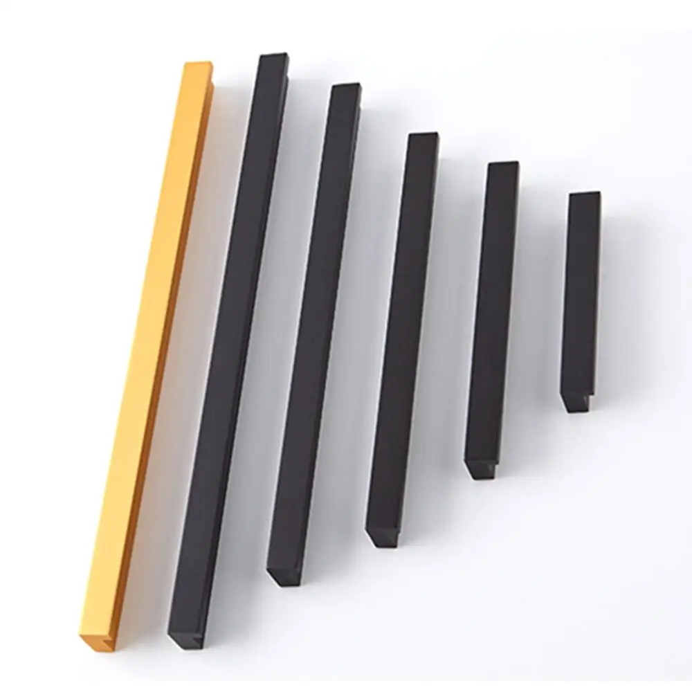

Cabinet door long handle modern minimalist cabinet wardrobe drawer handle American black handle long aluminum handle