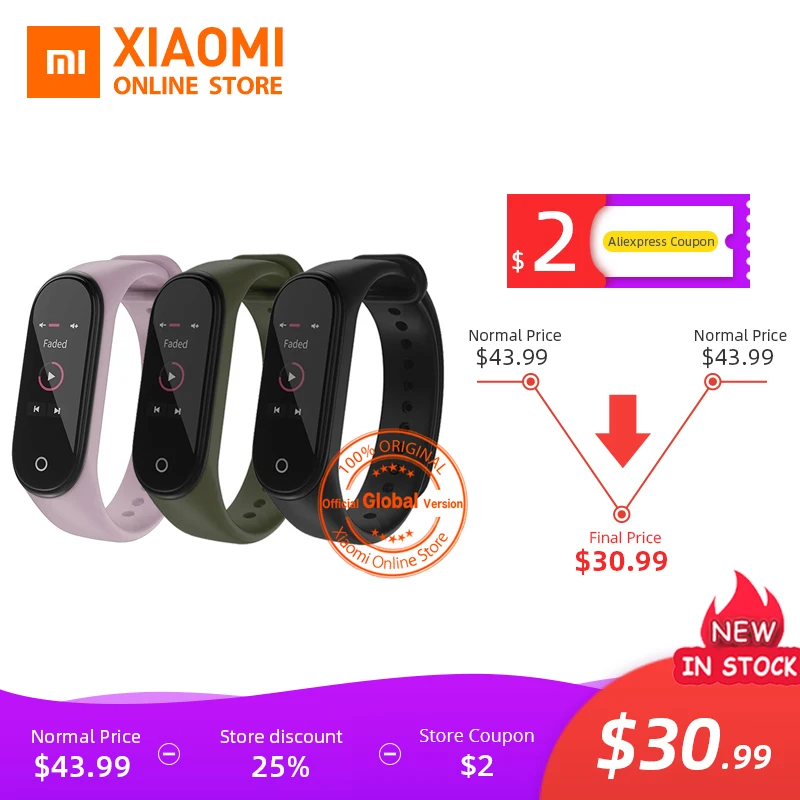 Global Version Xiaomi Mi Band 4 Smart Band Fitness Tracker