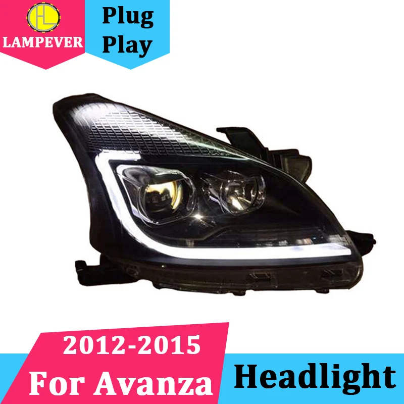 

Lampever car styling for Toyota AVANZA LED head lamp wholesale headlight 2012-2015 front light Avanza Headlights