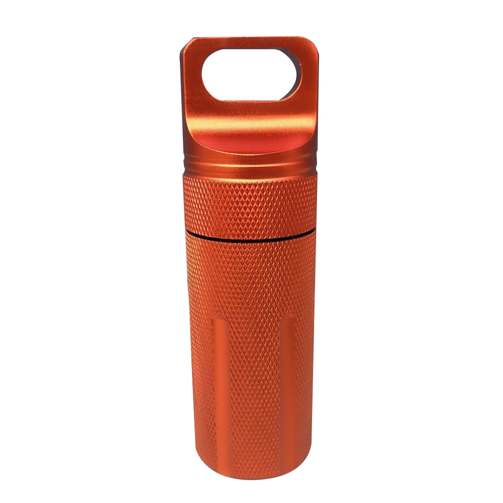 

New 50ml Waterproof Capsule Tank Seal Bottle Aluminum Storage Container EDC Survival Tool First Aid Cartridge