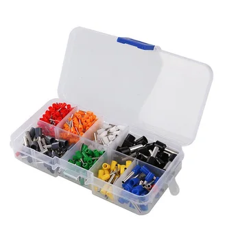 

Hot 400Pcs/lot Wire Copper Crimp Connector Cord Pin End Terminal Kit Set 8 Size 8 Color