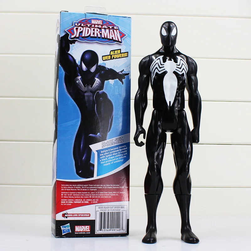 30CM Marvel Superhelden Schwarz Spider-man Action Figur Figuren Spielzeug Toys 