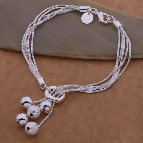 

AH011 Hot 925 sterling silver bracelet, 925 sterling silver fashion jewelry Tai chi hanging bead /ahfaiyma avhajmoa