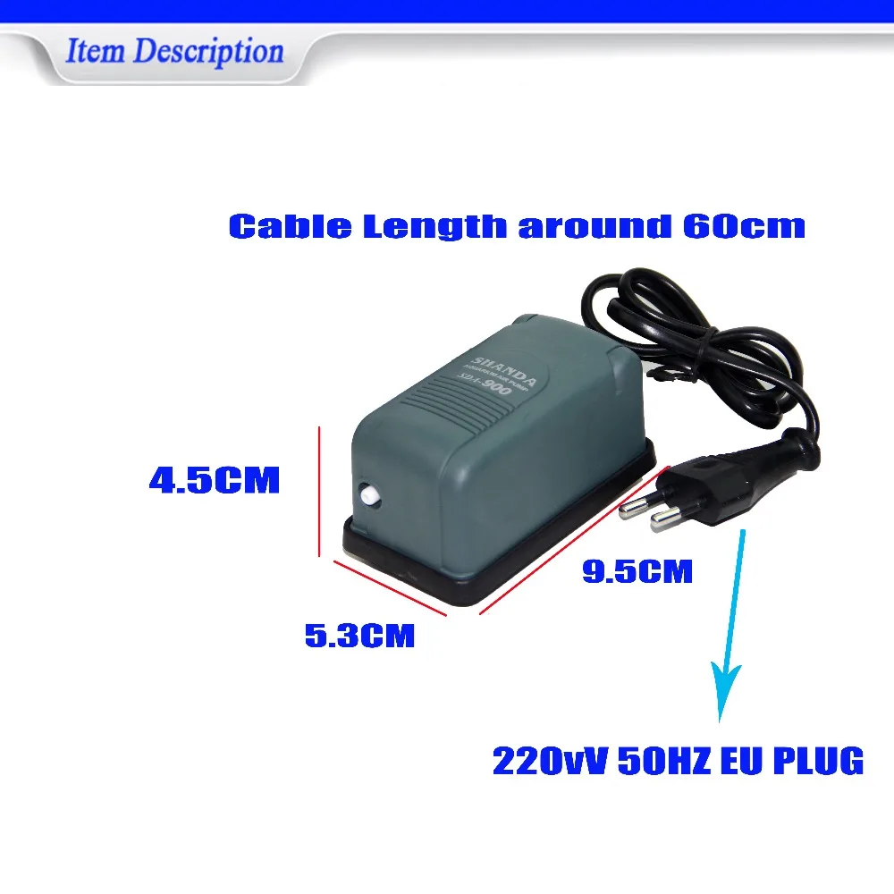 Аквариумный воздушный насос, 220-240 В переменного тока, маленький аквариумный воздушный насос, один выход, воздушный насос для аквариума, кислородный, штепсельная вилка европейского стандарта, порошкообразный аксессуар