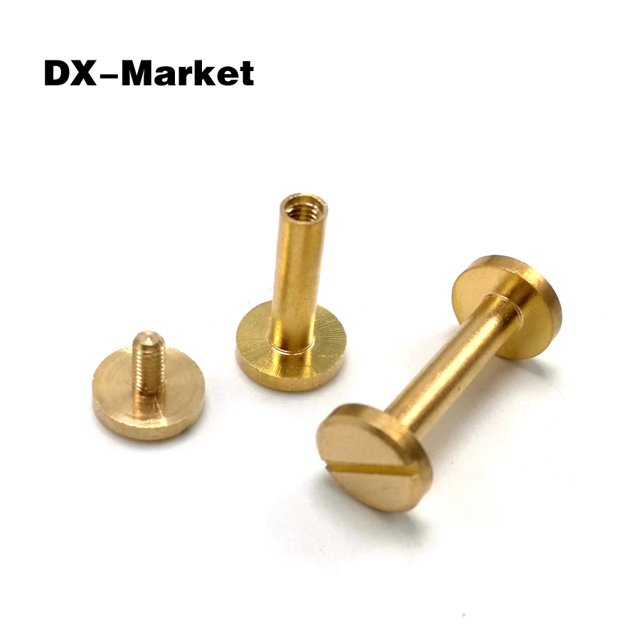 m4*7 , 20pcs , brass Rivets Screws , Chicago Screw 7mm self lock bolt