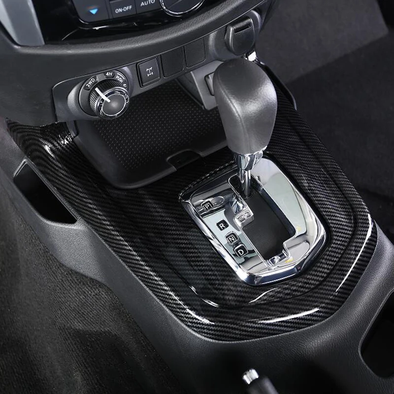 Auto Car SUV Carbon Fiber Shift Interior Gear Cover Panel Trim For 2016-2017