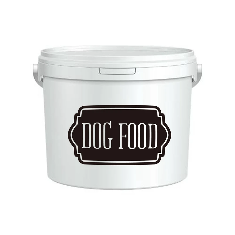 Dog Food Decal Pet Food Canister Vinyl Sticker Label Decor Dog