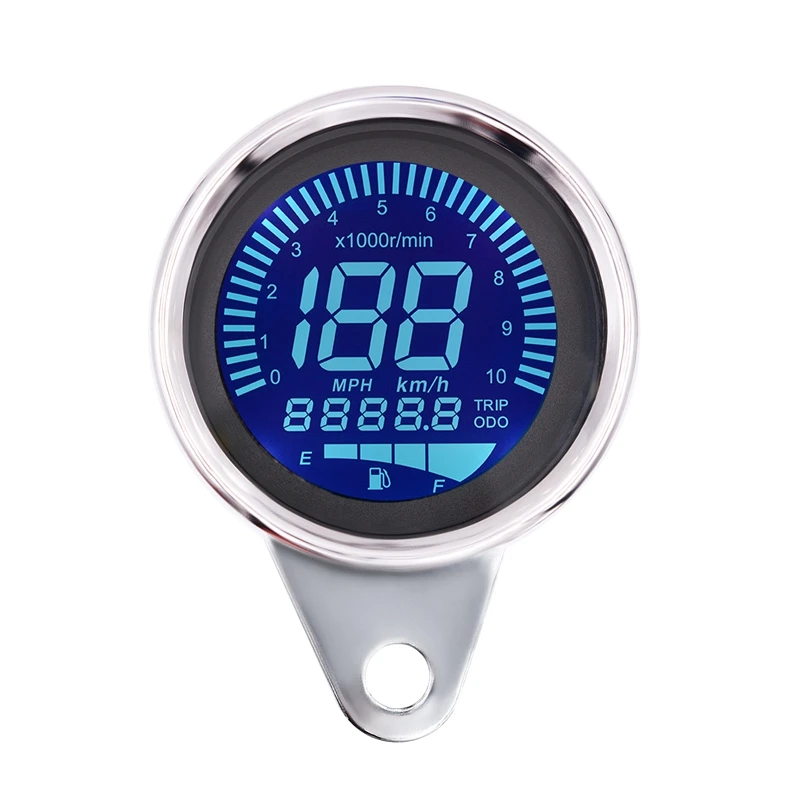 Motorcycle Speed Tuning Meter LCD Tachometer Odometer Oil Meterin