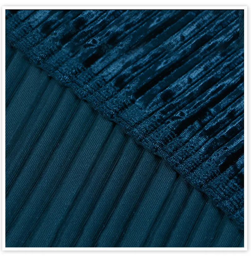 Роскошный Королевский синий плиссированный Велюр ткань бархат стрейч одежда из ткани для Зима Осень платье пальто брюки tissu stoffen SP5685