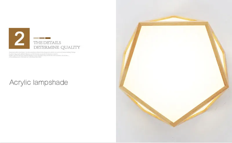 Nordic Geometry OAK Wooden LED Ceiling Lighting Japanese Style Ceiling Lamp For Living Room Bedroom Study Room Kitchen (8)