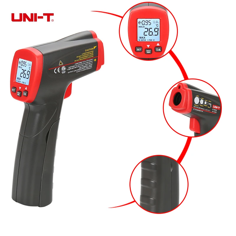 UNI-T UT300S Бесконтактный инфракрасный термометр цифровой инфракрасный термометр Ручной ЖК-дисплей лазерный термометр температурные инструменты