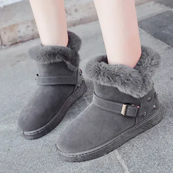 

Vogue Women Boots Nice Rivet Ankle Boots For Women Fashion Warm Winter Female Shoes Casual Snow Boots Bottes Femme