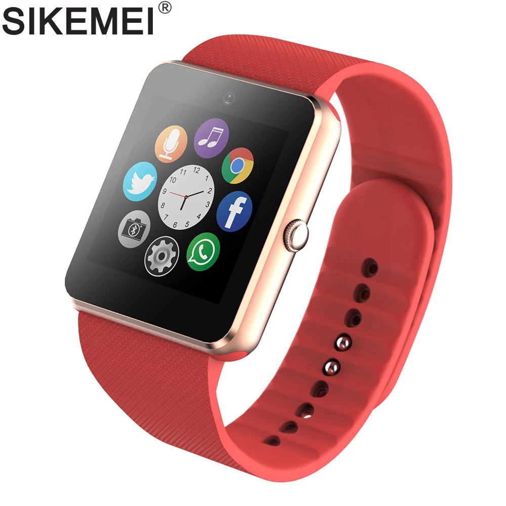 SIKEMEI Смарт часы Bluetooth SmartWatch GT08 камера телефона смотреть сенсорный экран поддержка