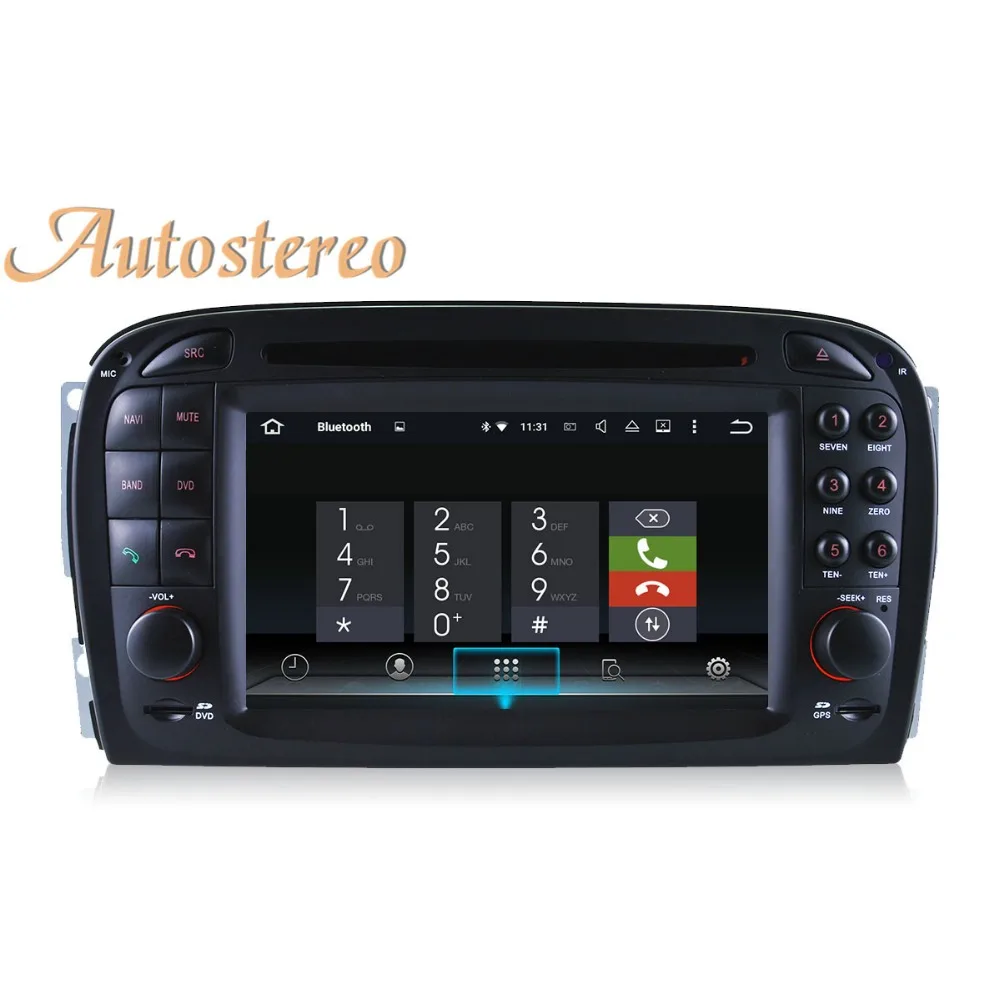 Discount Android 9 Car GPS Navigation Car radio DVD player Headunit For Mercedes Benz SL R230 SL500 2001-2007 multimedia player Satnav HD 5