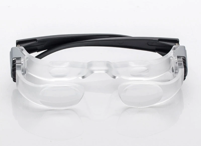 New TV Glasses Adjustable 2.1x Magnifier Lens Loupe Range Of Vision 0 to 300 Degrees Portable