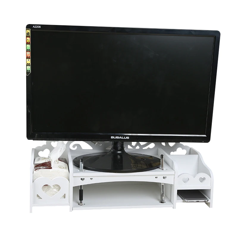 

Wooden Office Computer Racks Organizer Neck Protective Laptop Computer Storage Shelves Desktop Sundries Stationery Storage Racks