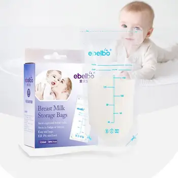 

Ebeibo 30Pcs 150ml Baby Food Disposable Breast Milk Freezer Sealed Storage Container Bags feeding Cup platos food box newborn