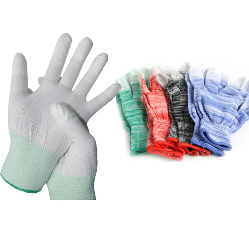

Antistatic Gloves Anti Static ESD Electronic Working Gloves Pu Coated Palm Coated Finger PC Antiskid For Finger Protection 1pair