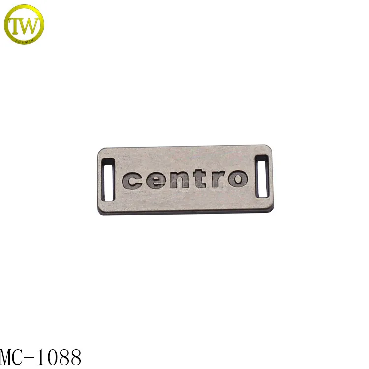 

MC1088 Custom shoe tag Small Metal Name Tags for shoelace tag