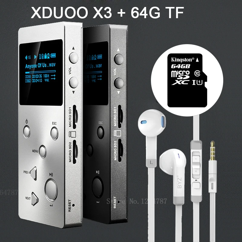 XDUOO X3 Professional Lossless music MP3 HIFI Music Player with HD OLED Screen Support APE/FLAC/ALAC/WAV/WMA/OGG/MP3 -2016 NEW