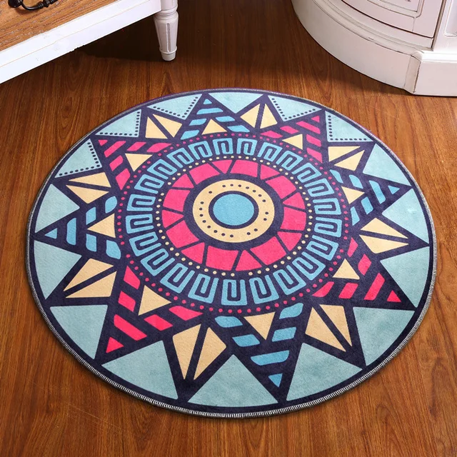 Rome Style Round Bath Mats Carpet, 1 PCS 3 Colors Anti-slip Bathroom Mat Set, Bathroom Carpet Rugs For Bedroom Sofa alfombra