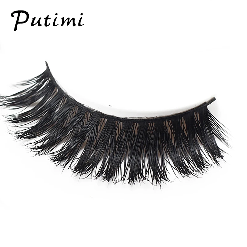 

Putimi 1Pairs Natural False Eyelashes Thick Makeup 3D Mink Lashes Soft Eyelash Extension Fake Eye Lashes Long Mink Eyelashes 3D
