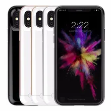 Большой емкости зарядное устройство матовый чехол для iPhone X резервного копирования телефонные чехлы банк питания крышка 5000 мАч