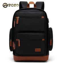 POSO Новая мода 15 дюймов внешний USB интерфейс сумка для ноутбука Бизнес посылка сумка для компьютера рюкзак