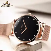 AESOP Ladies watches for women watch top brand fashion watch 2018 luxury Wristwatch women Clock Rose gold Strap age girl giftbox